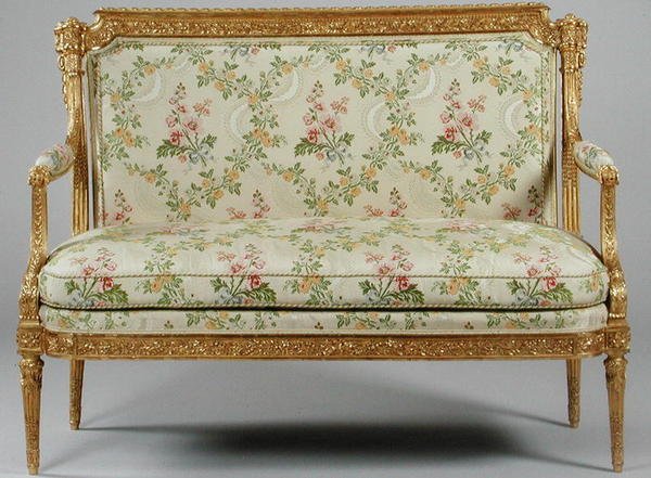 Canapé aus einer Suite von Louis XVI Möbeln, gestempelt von Delaisement, ca. 1780 von French School