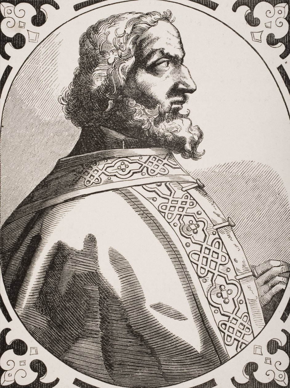 Karl der Große (747-814) König der Franken und Langobarden, nach einem Stich aus dem 16. Jahrhundert, aus 