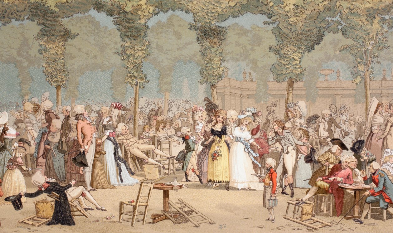 Garten am Palais-Royal im 18. Jahrhundert Paris, 1875 von French School