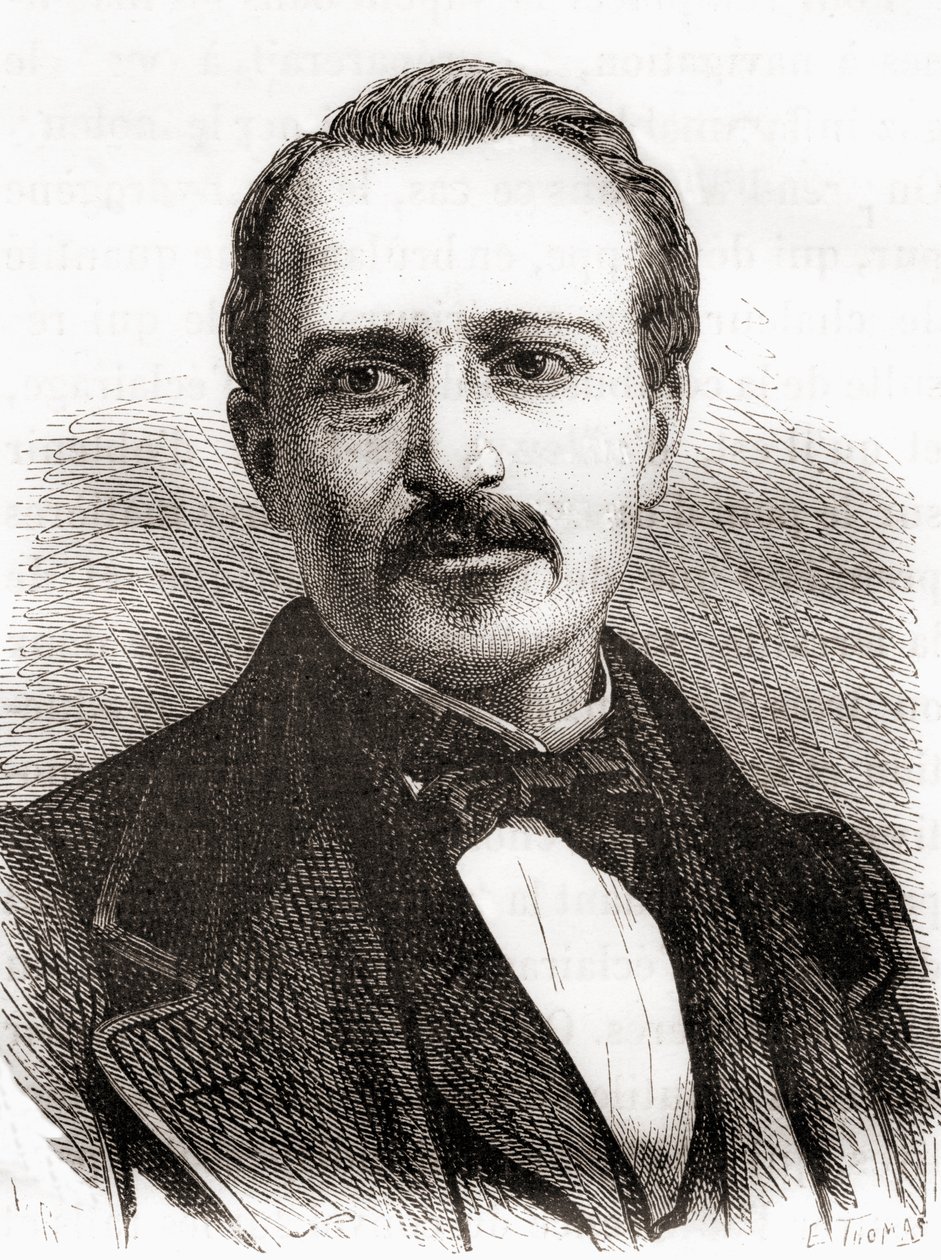 Jean Joseph Étienne Lenoir, aus Les Merveilles de la Science, veröffentlicht um 1870 von French School