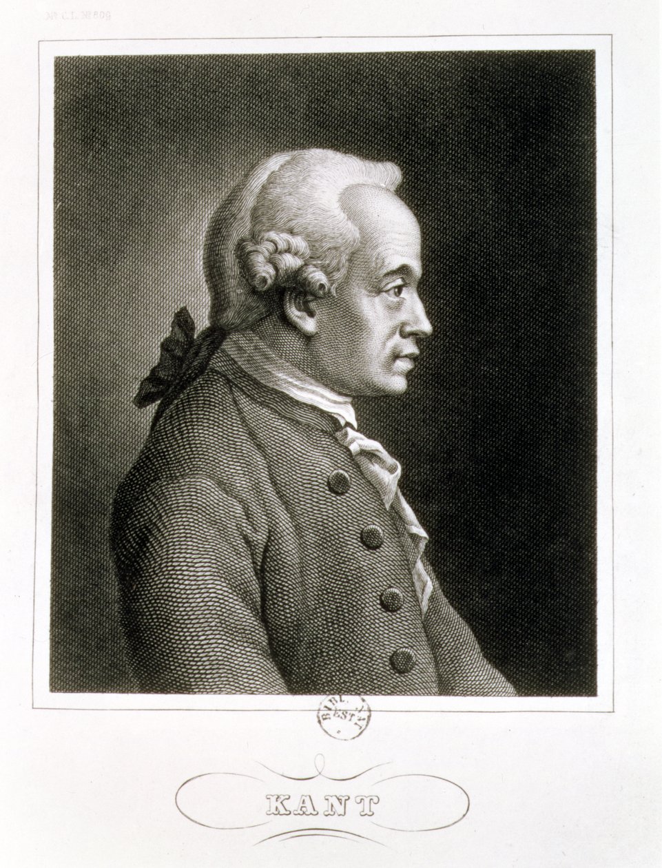 Porträt von Emmanuel Kant (1704-1804), deutscher Philosoph von French School