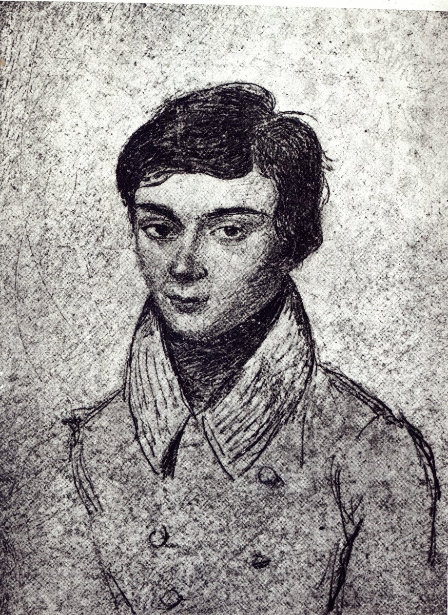 Porträt von Évariste Galois (1811-32) (Heliogravur) von French School