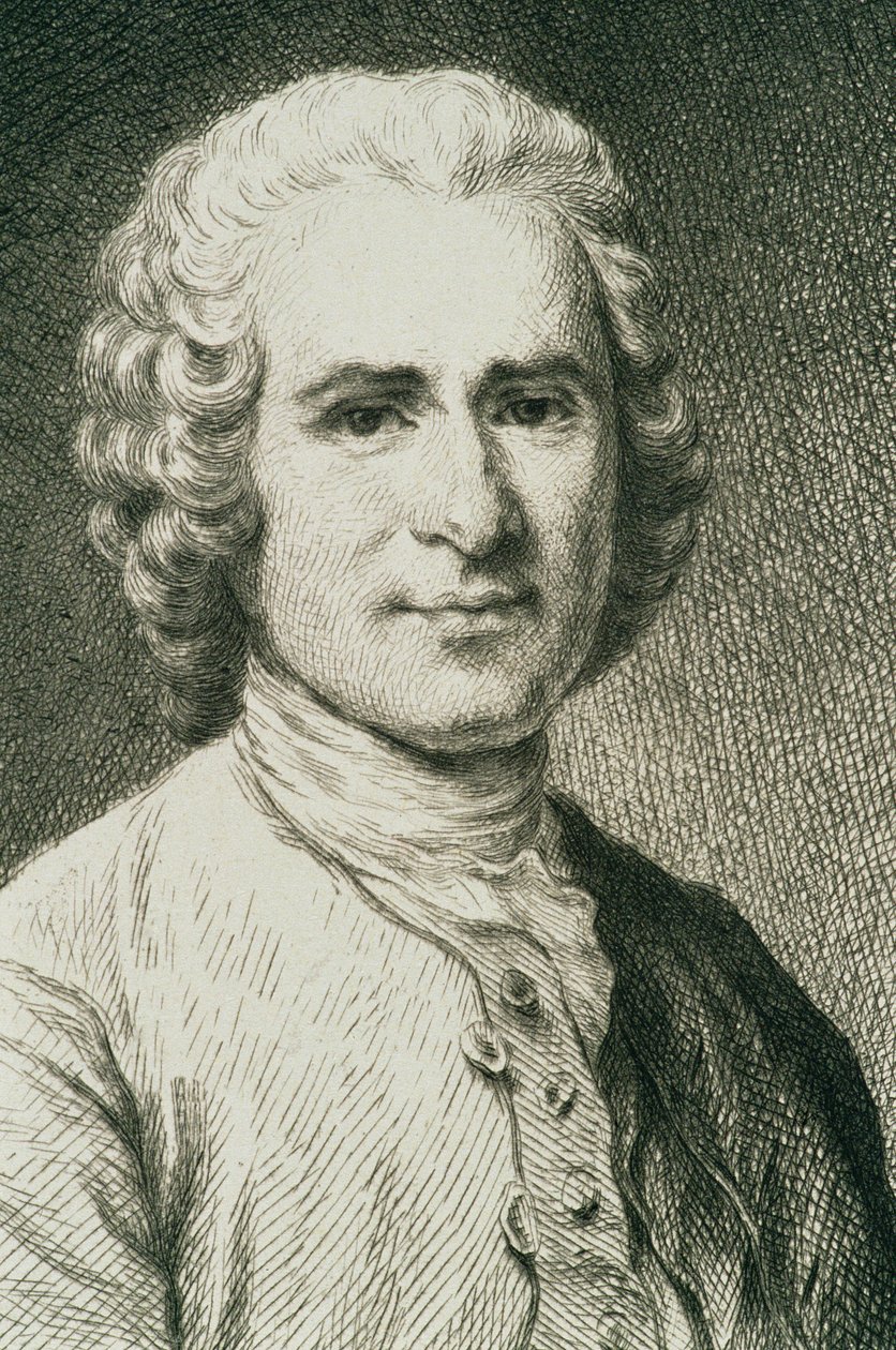 Porträt von Jean Jacques Rousseau (1712-78), französischer Philosoph von French School