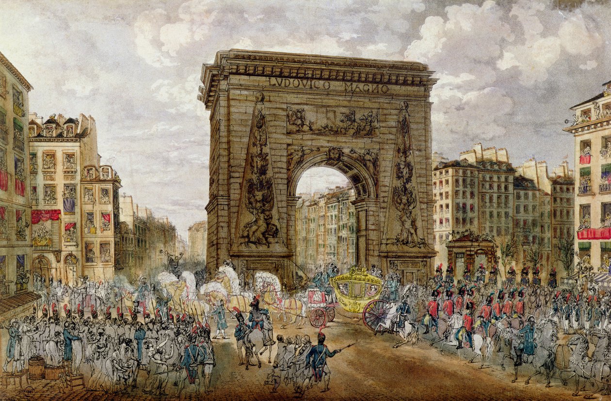 Prozession von Papst Pius VII. in Paris, 28. November 1804 von French School