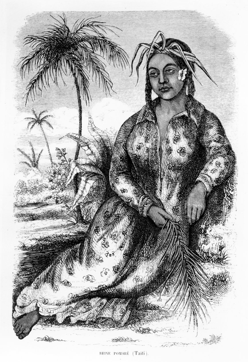 Königin Pomare IV. von Tahiti, Illustration aus Eugene Delesserts 