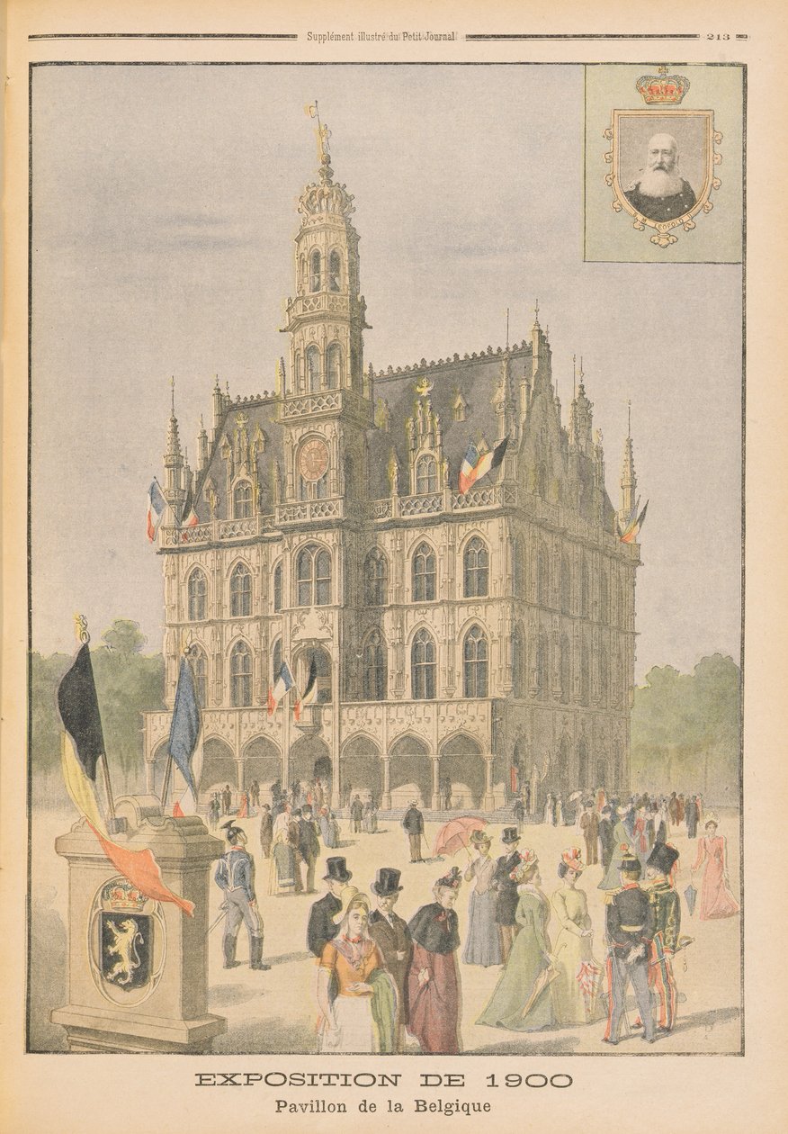 Der belgische Pavillon auf der Weltausstellung 1900 in Paris, Illustration aus 