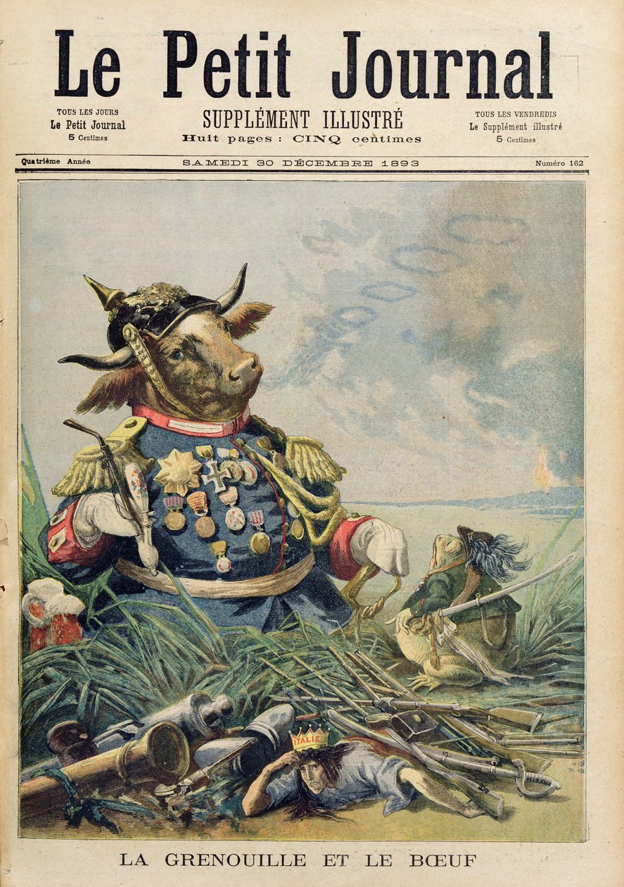 Der Frosch und der Ochse, Illustration aus 