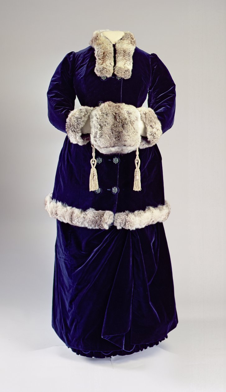 Winterensemble, entworfen von Camille Lipman, Paris, 1883 von French School