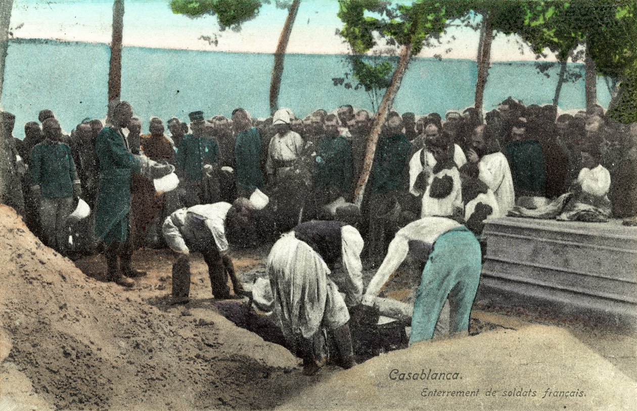 Casablanca, Beerdigung französischer Soldaten von French Photographer