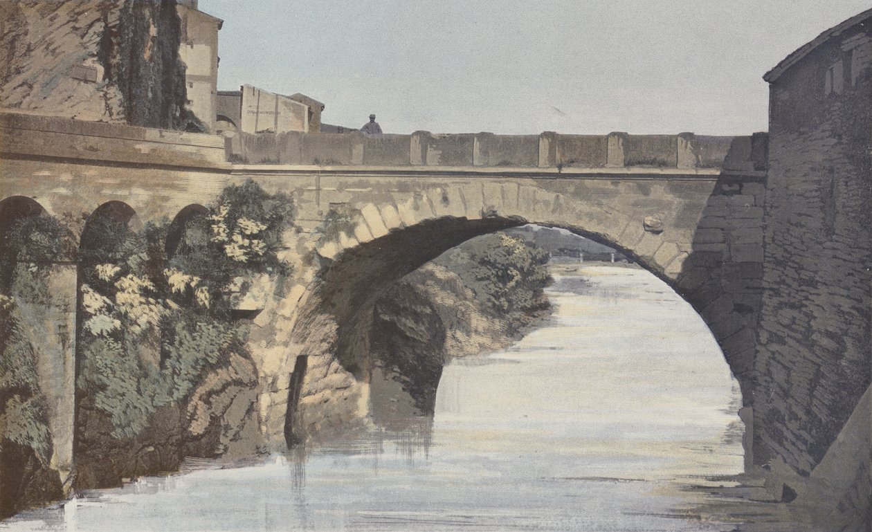 Vaison, Römische Brücke, Blick flussaufwärts von French Photographer