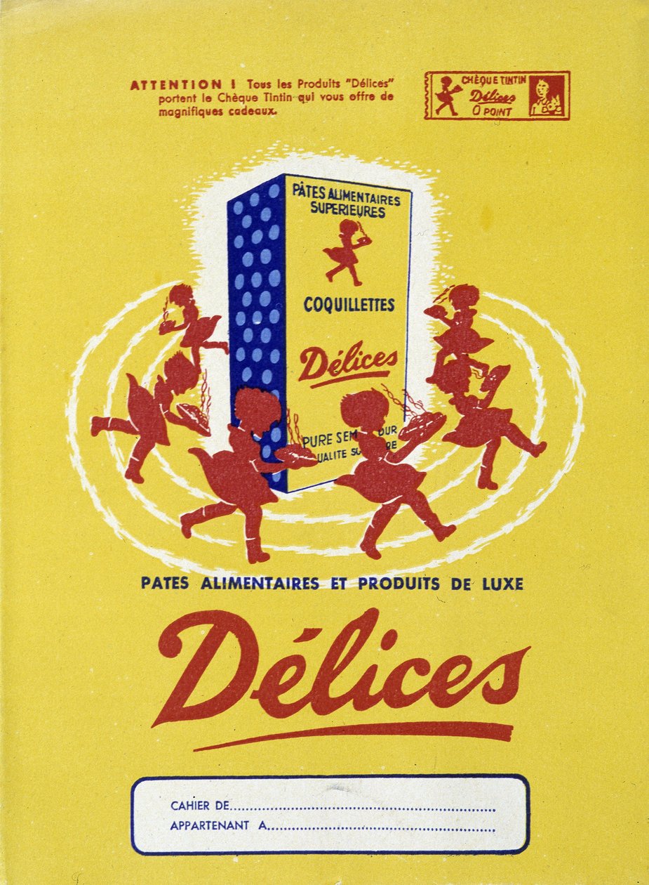 Werbung für Lebensmittelpasta „Delices“ von French School