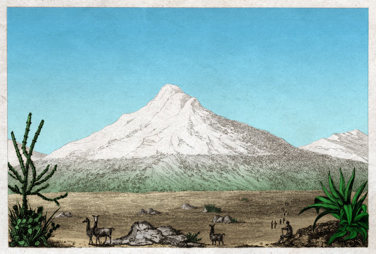 Chimborazo Vulkan (Stich, ca. 1840) von French School