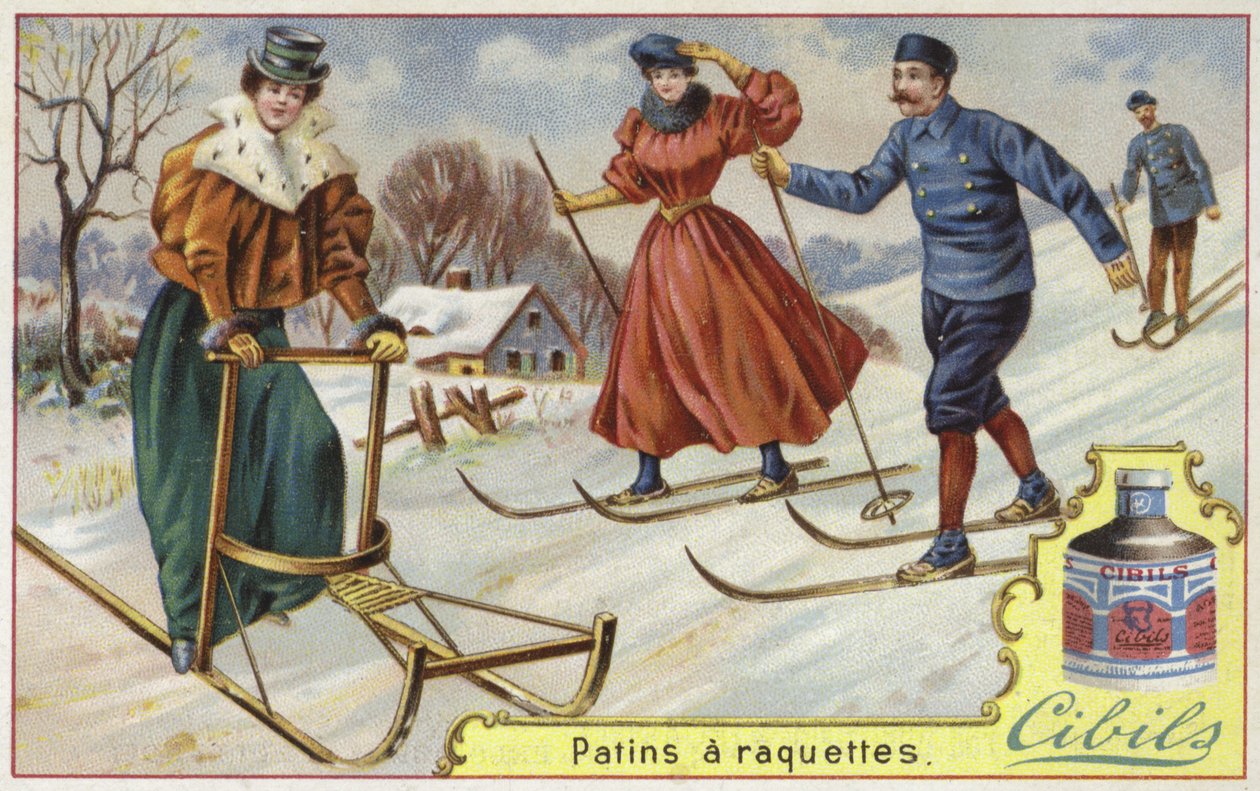 Cibils-Karte mit Skifahren und Rodeln von French School