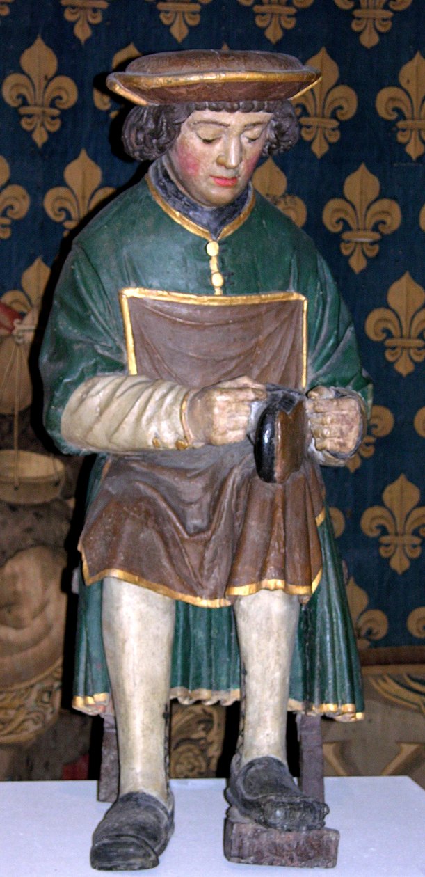 Figur des Heiligen Crispin von French School