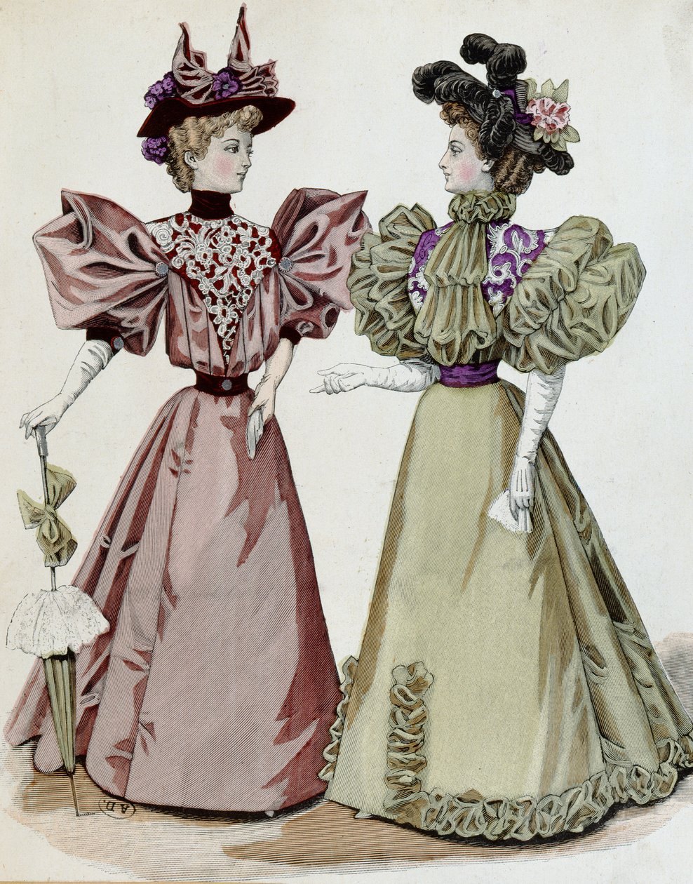 Französische Mode, 1895 von French School