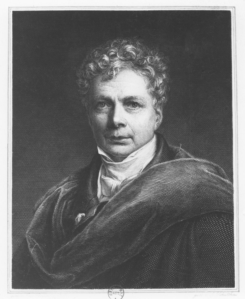 Friedrich Wilhelm Joseph Schelling (Gravur) von French School