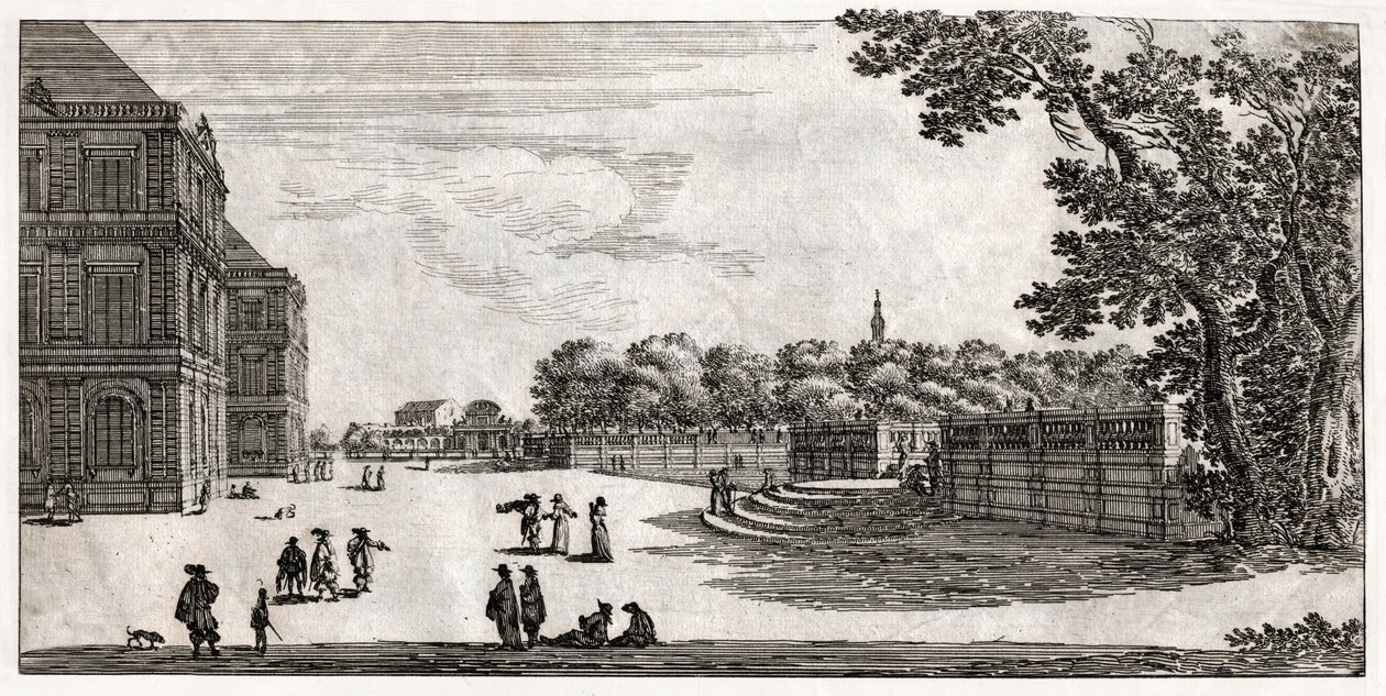 Jardin du Luxembourg, Paris (Stich) von French School