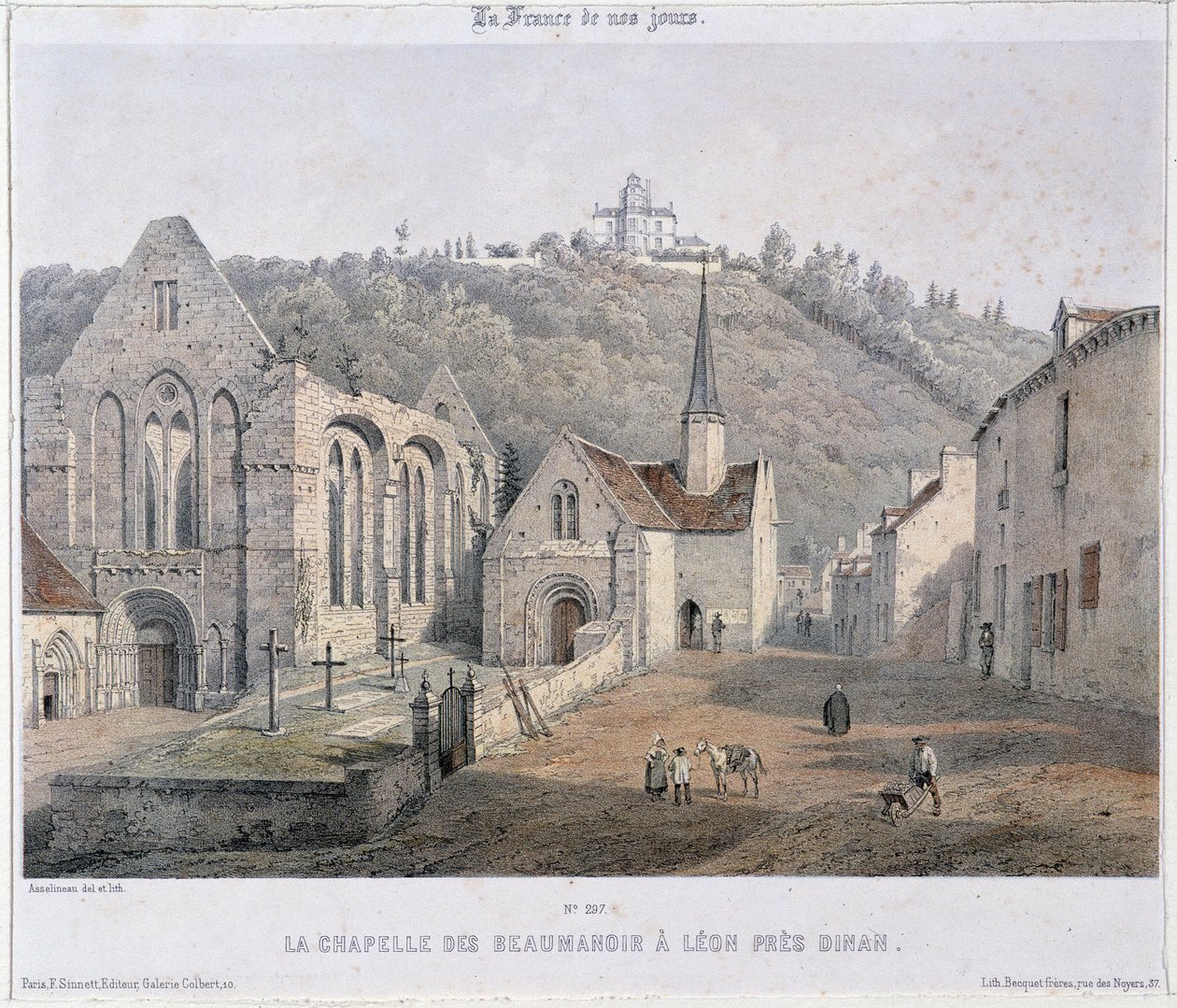 Abtei Lehon und Beaumanoir-Kapelle in der Nähe von Dinan von French School