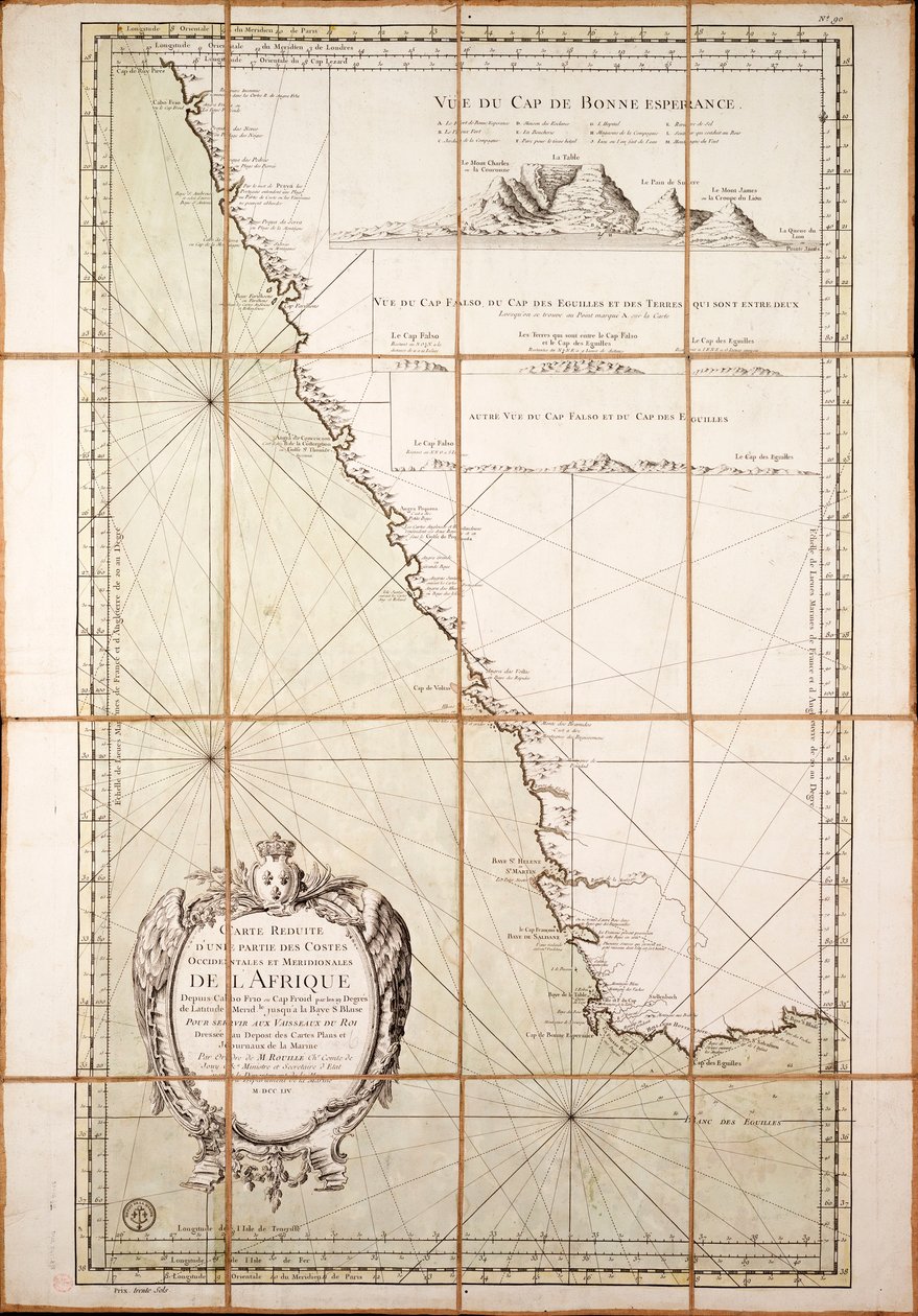 Karte des Südwestens von Afrika von French School