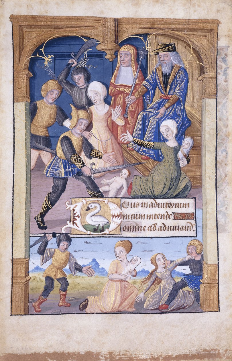 Massaker der Unschuldigen, Miniatur, ca. 1450 von French School