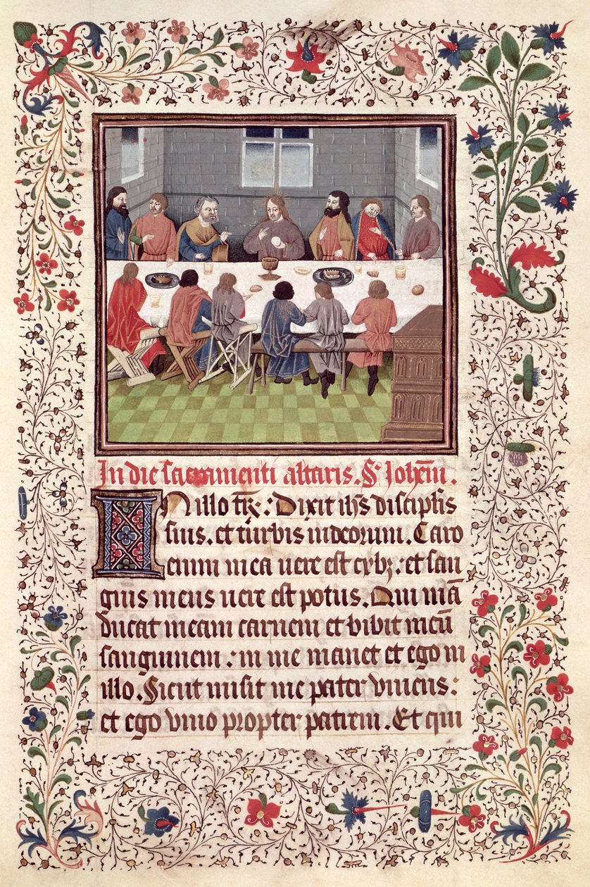 Ms 370 fol.184 Das letzte Abendmahl von French School