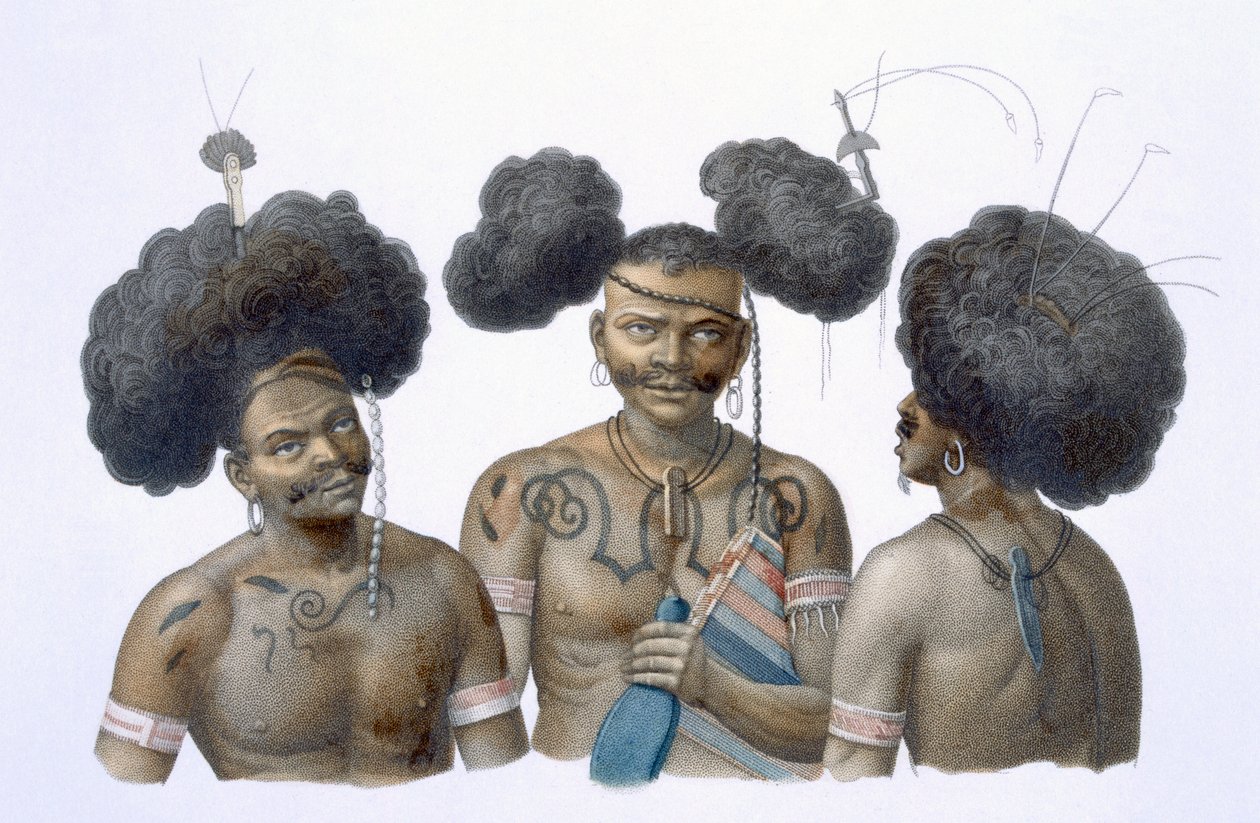 Einheimische von Neuguinea, 1826 von French School