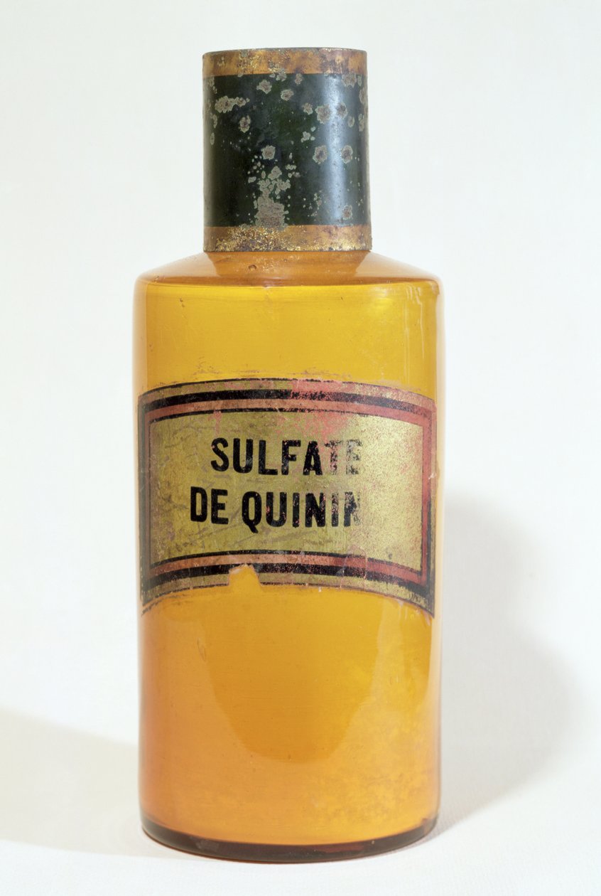 Pharmazeutische Flasche mit Chinin (Glas) von French School