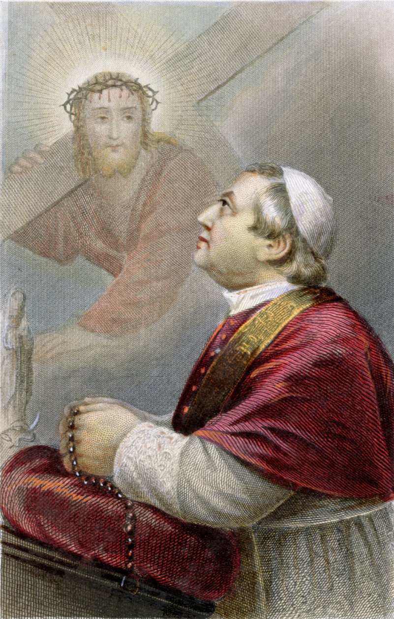 Papst Pius IX. (1792-1878) ca. 1870 von French School