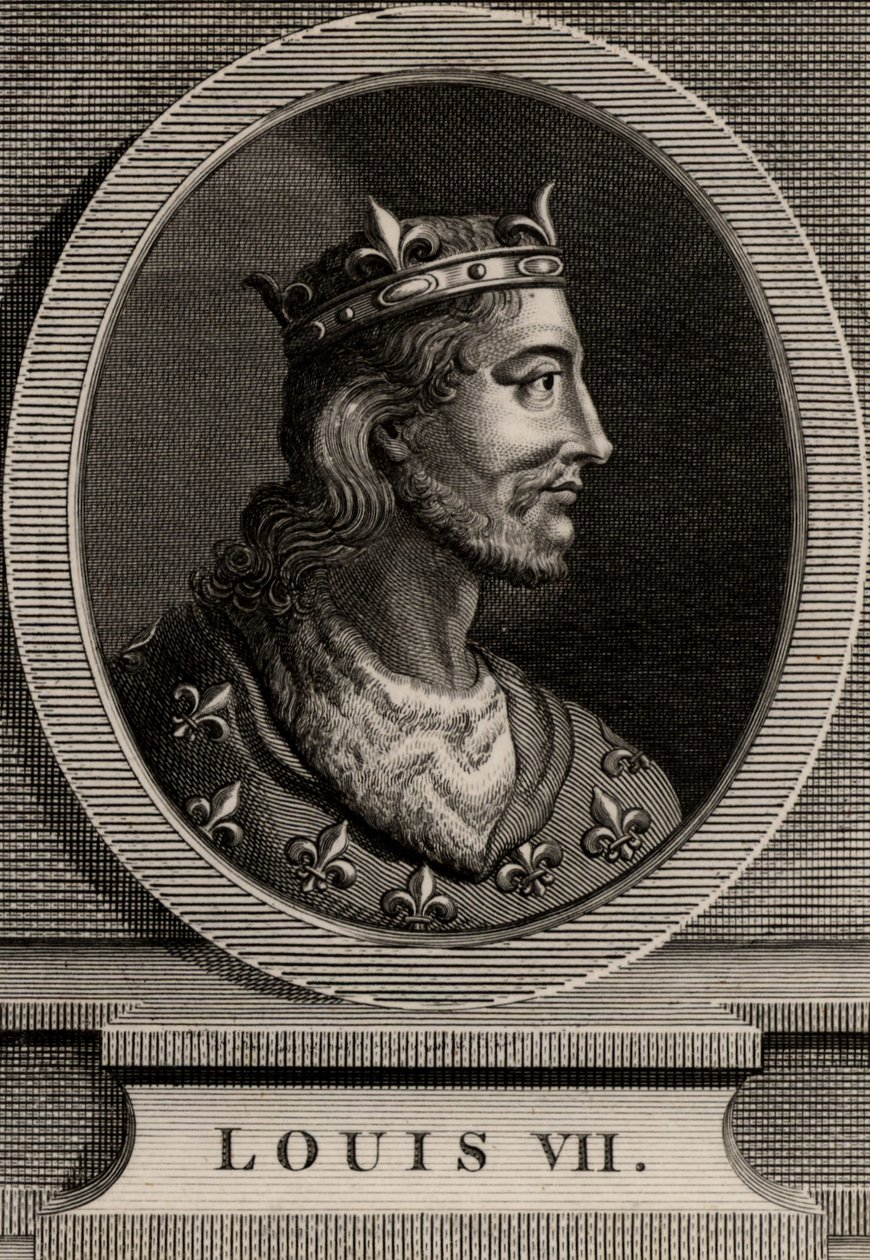Porträt von Ludwig VII von French School