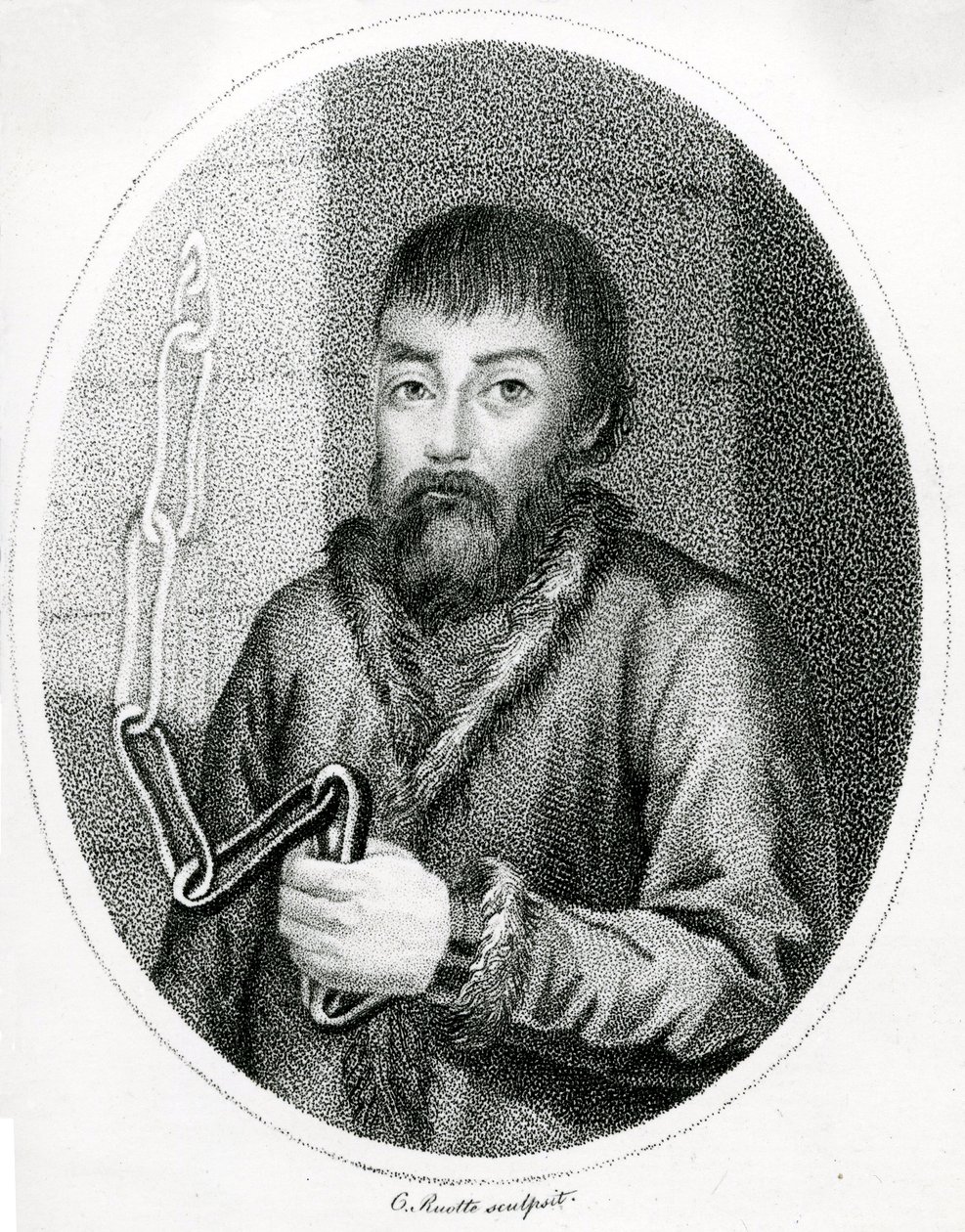 Porträt von Jemeljan Pugatschow, 18. Jahrhundert von French School