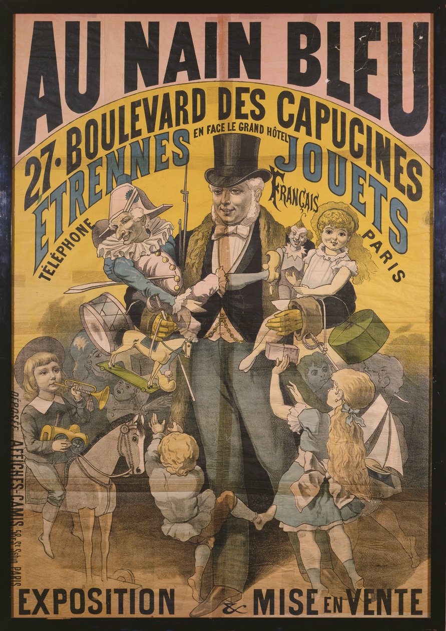 Plakatwerbung für Au Nain Bleu, ca. 1890 von French School