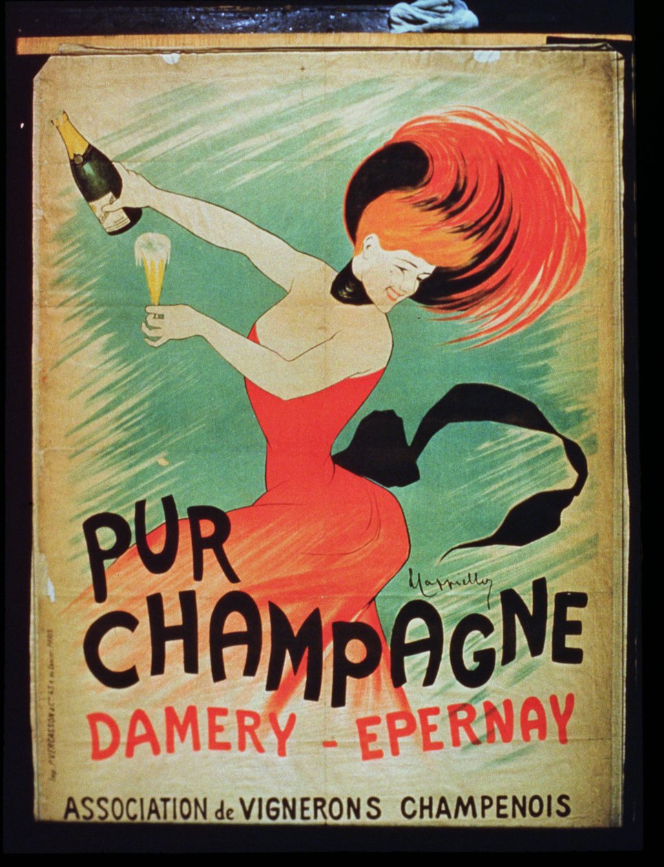 Plakat für Pur Champagne, aus Damery, Epernay von French School