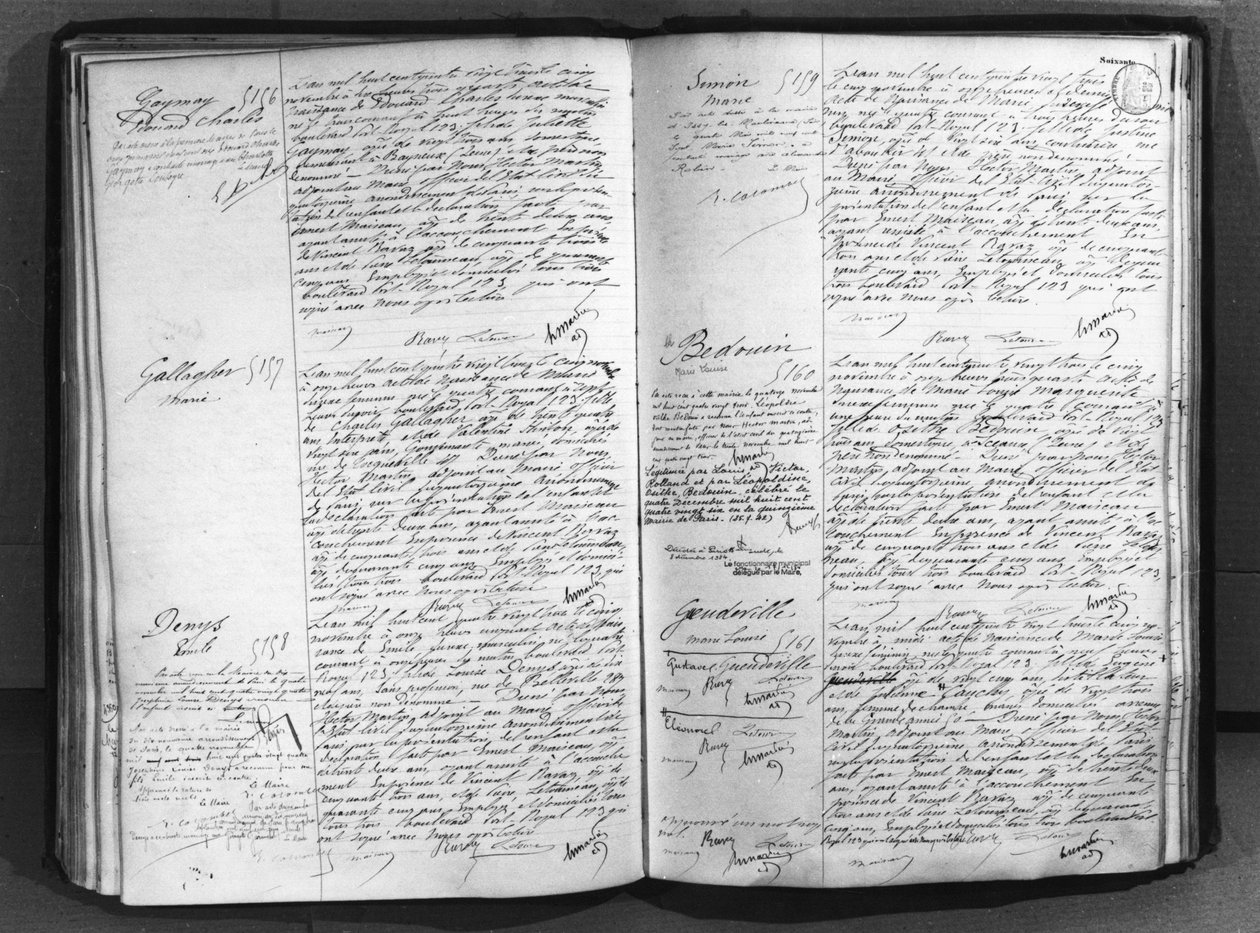 Register der Geburten, Heiraten und Todesfälle, 1883 von French School