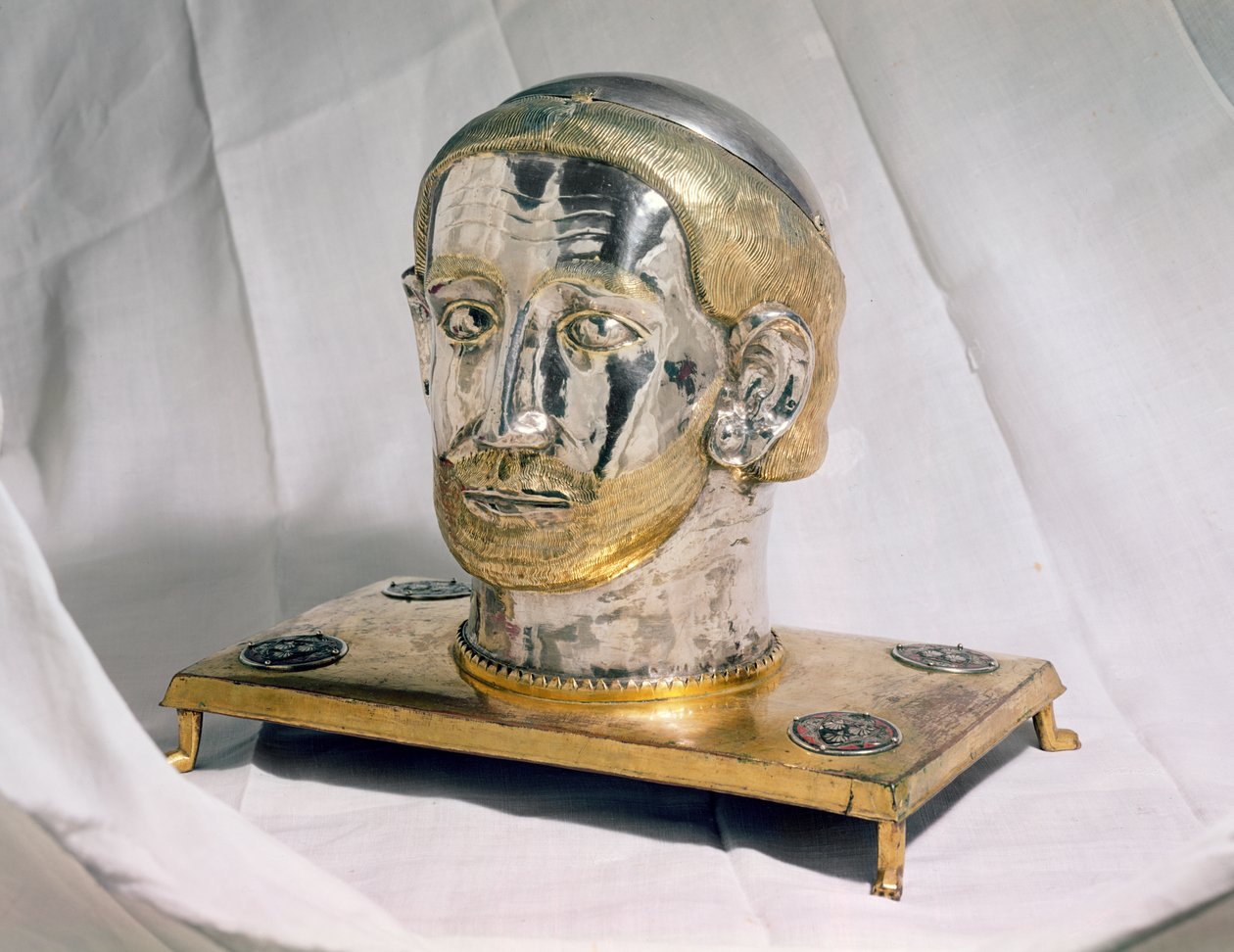 Reliquienkopf des hl. Benedikt (Silber) von French School