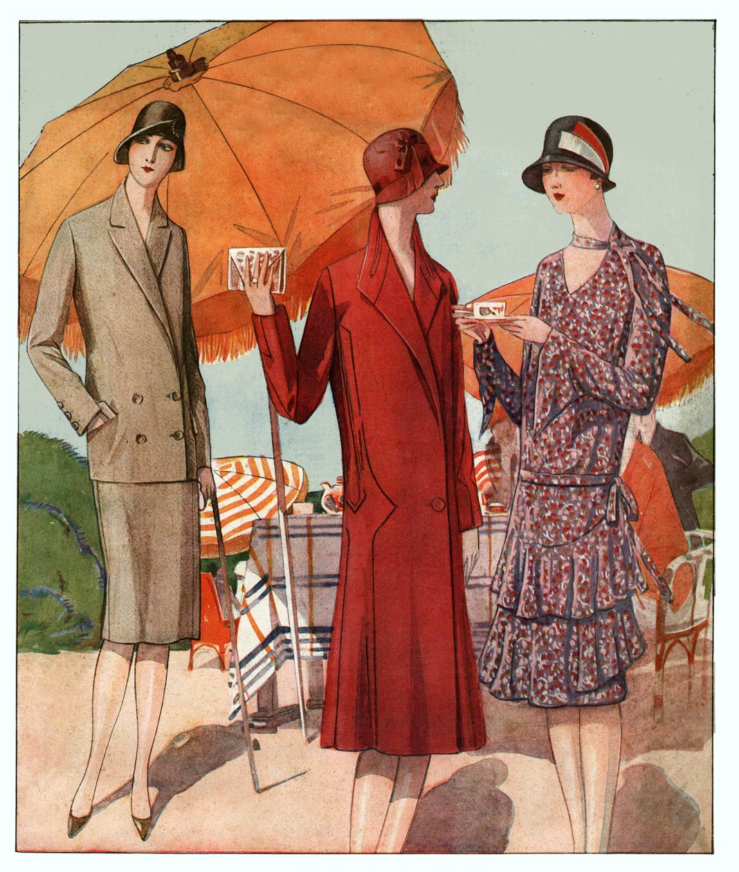 Sommermantel. (Illustration) von French School