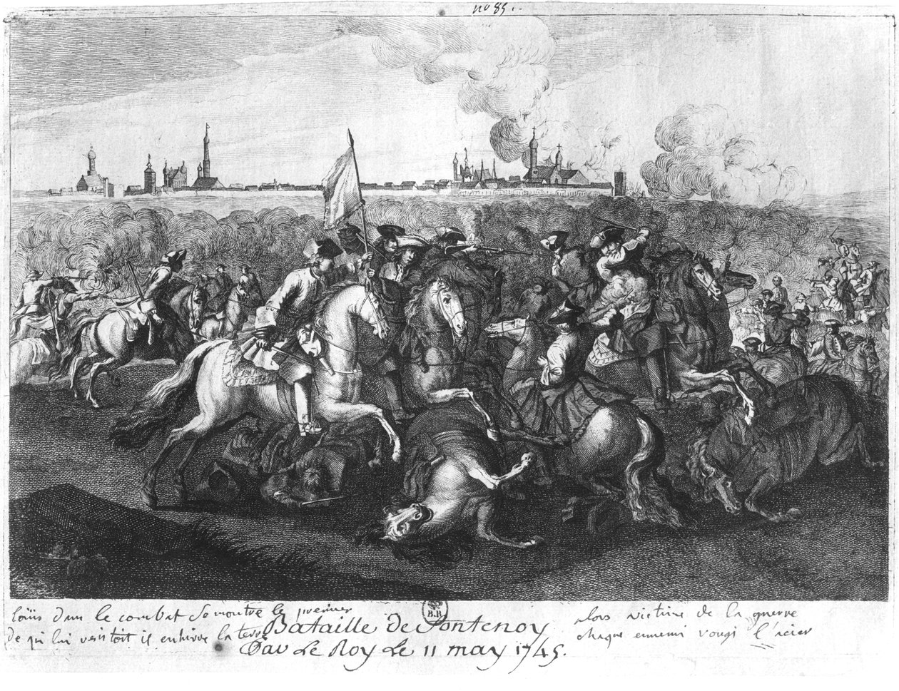 Die Schlacht von Fontenoy, 11. Mai 1745 von French School