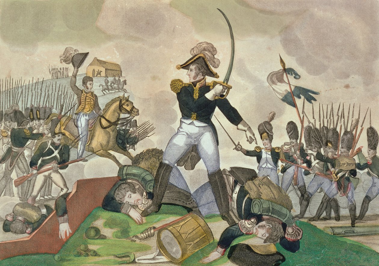 Die Schlacht von Waterloo, 18. Juni 1815 von French School