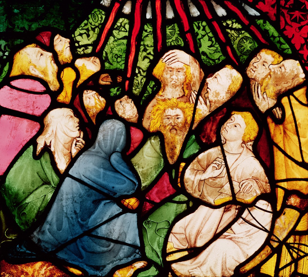 Der Abstieg des Heiligen Geistes, ca. 1400 von French School