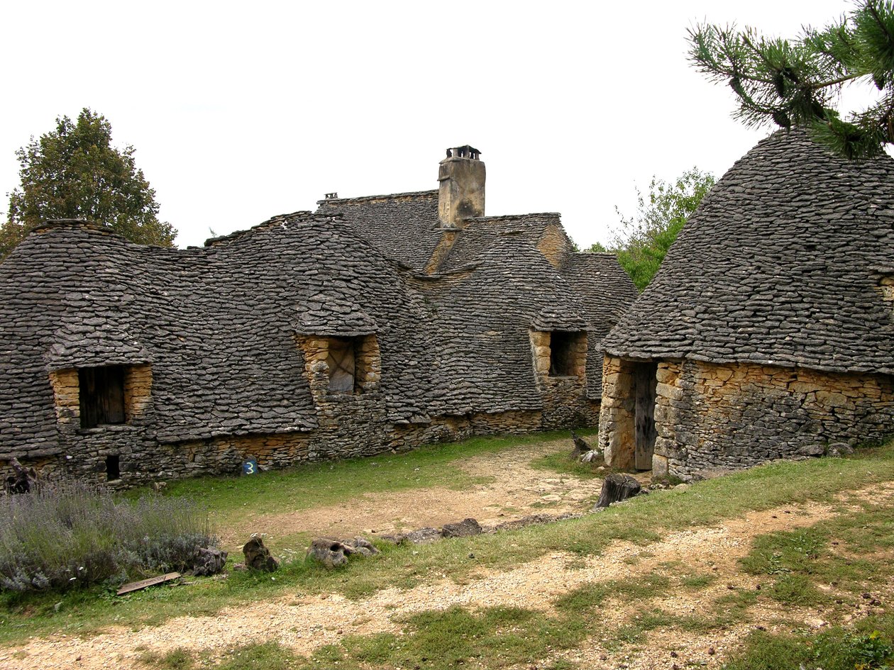 Ansicht der Cabanes de Breuil von French School