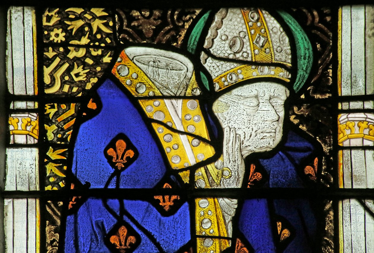 Fenster mit Darstellung des Heiligen Dionysius, ca. 1460 von French School