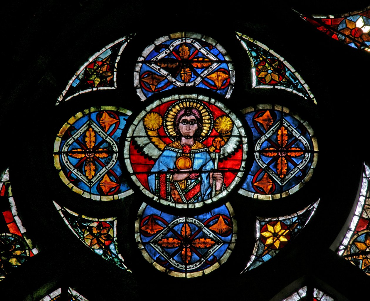 Fenster w202 mit einem Engel von French School