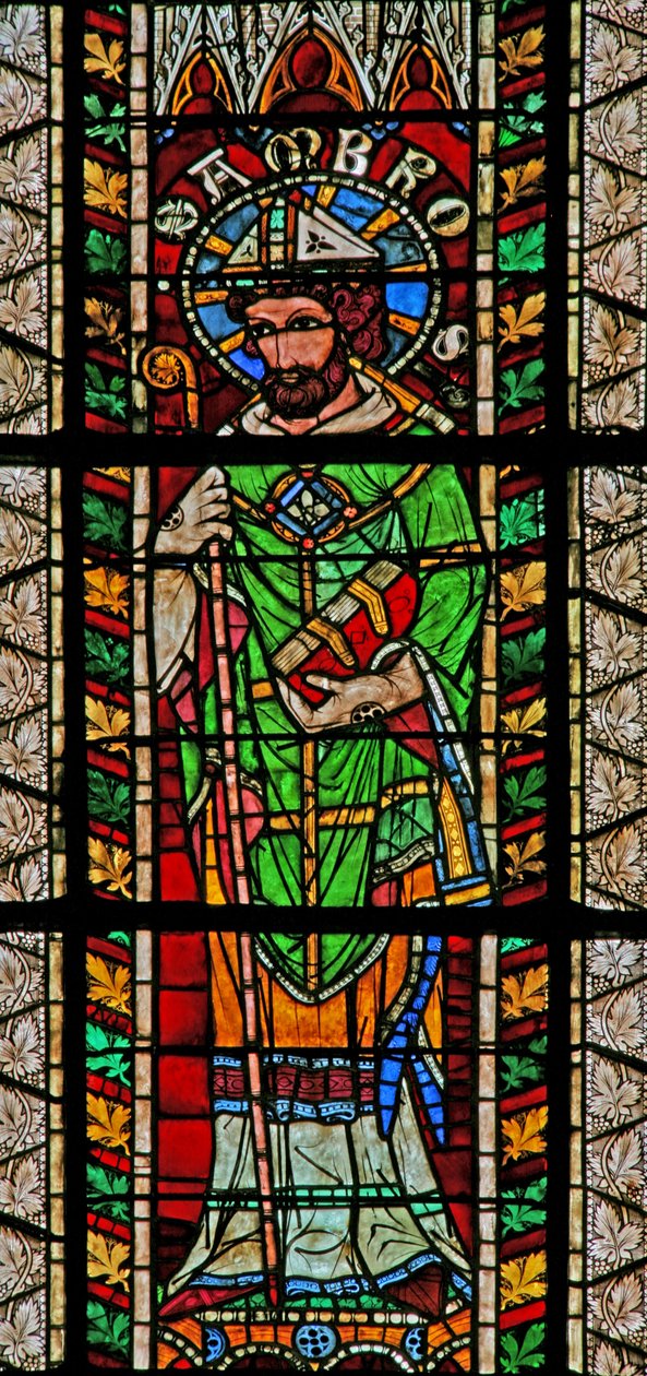 Fenster w207 mit St. Ambrosius von French School