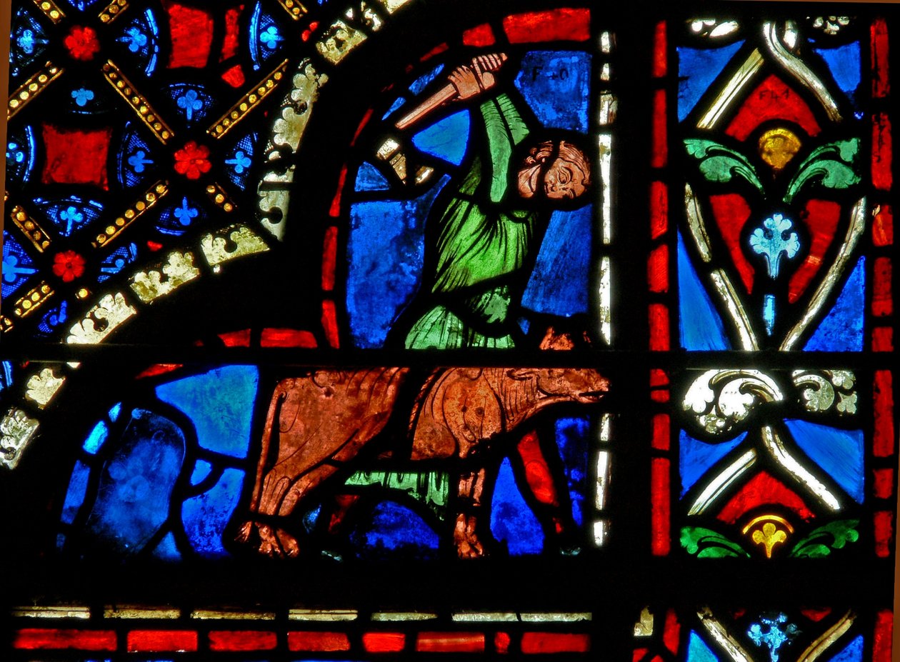 Fenster w3 mit Stiftern - Metzger von French School
