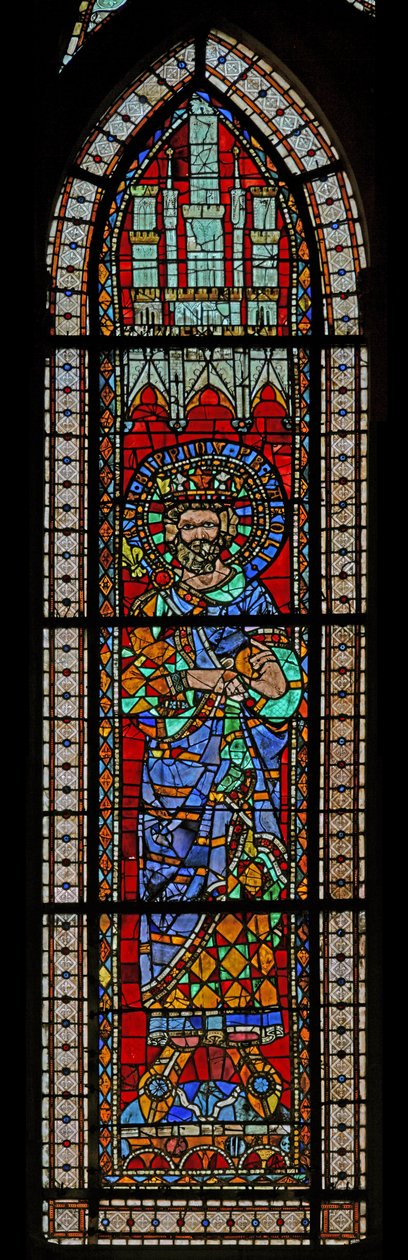 Fenster w9 mit Pippin dem Kurzen von French School