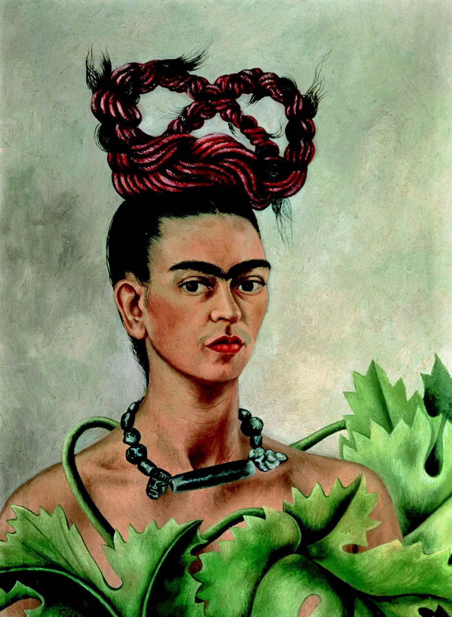 Selbstporträt mit Zopf von Frida Kahlo