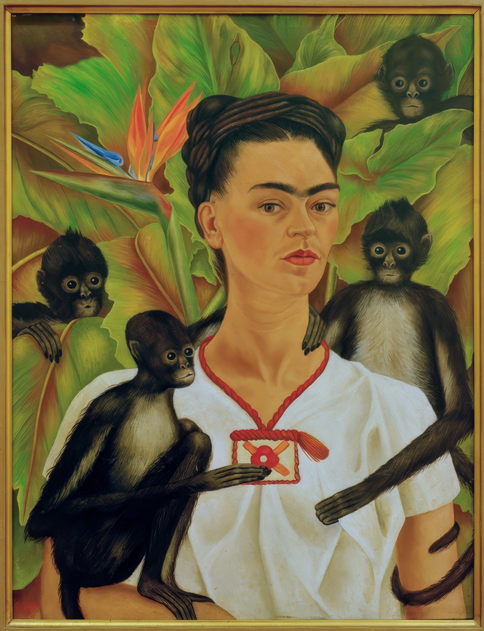 Selbstporträt mit Affen von Frida Kahlo