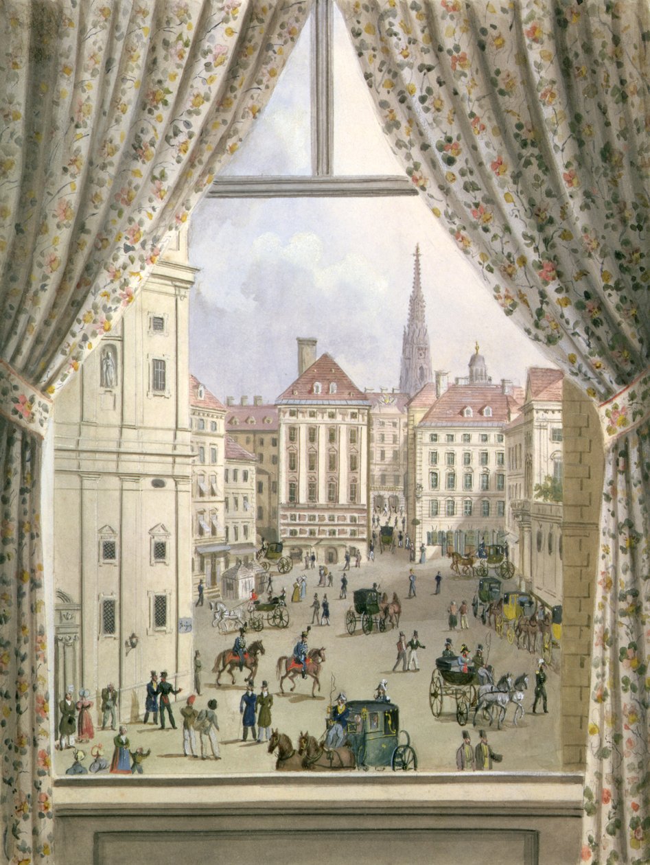 Ansicht der Freyung, Wien, 1825 von Friedrich Wigand