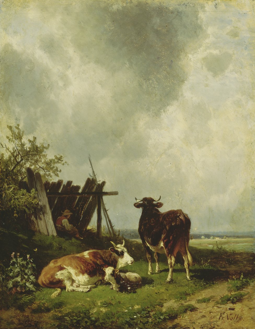 Die Kühe von Friedrich Johann Voltz