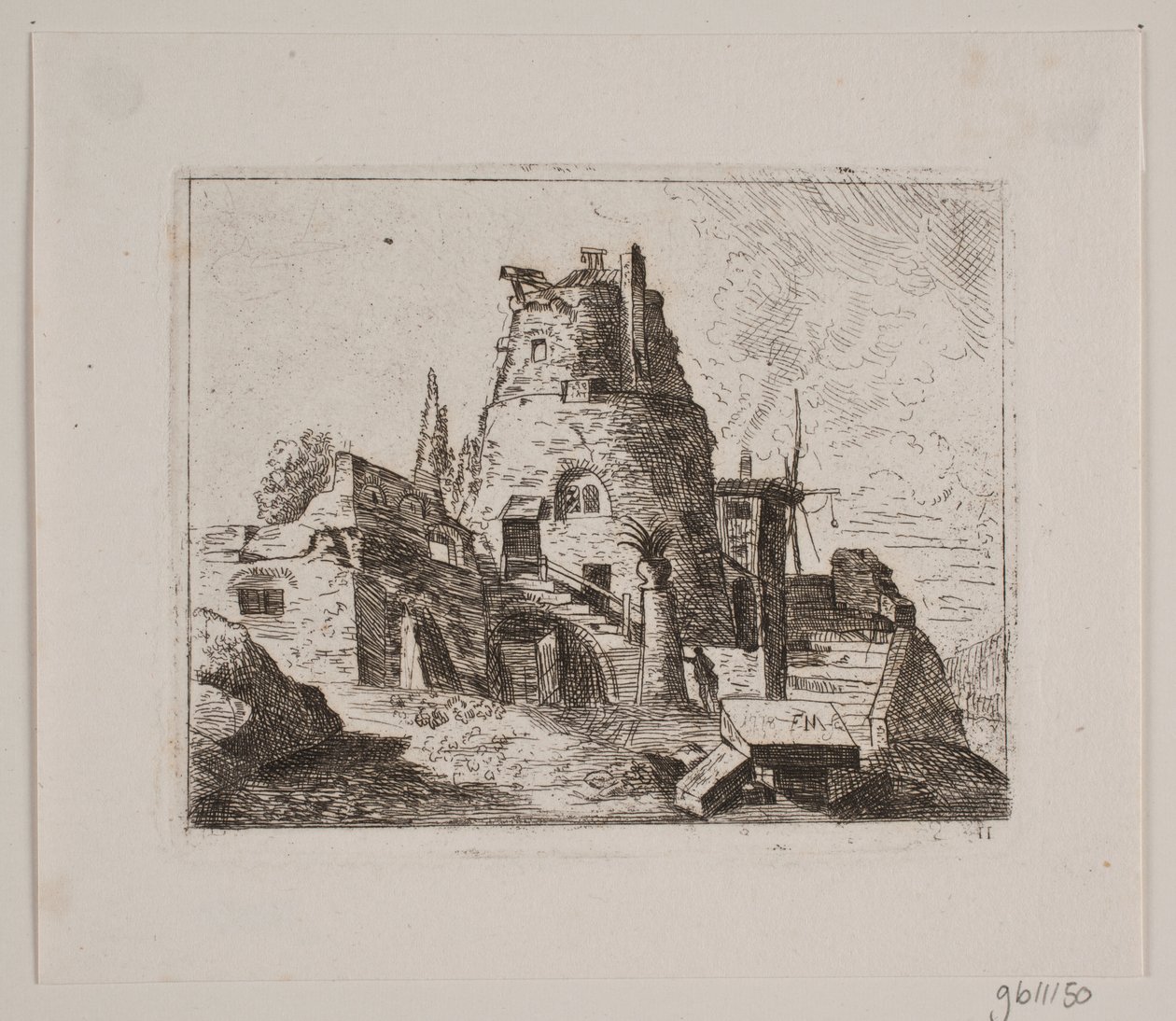 Ruine mit Turm von Friedrich Münter