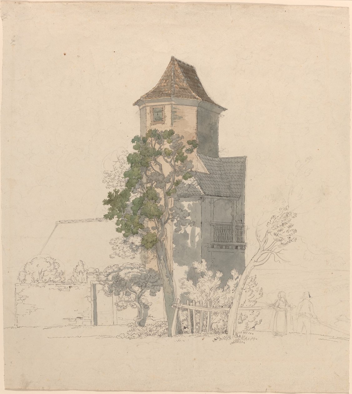 Turm eines befestigten Hauses (recto) von Friedrich Salathé